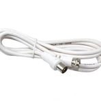 Powermaster 60 Ohm Erkek F Erkek Kablo 1.2 m Beyaz Kablo