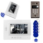 Powermaster 773tp 1 Daire 7'' Nfc Şifre Girişli Görüntülü Diafon Kapı Zili Interkom Akıllı Ev Güvenliği Sistemi Gri