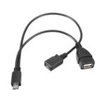 Powermaster Erkek - Dişi Micro USB to USB OTG Kablo 20 Cm