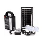 Powermaster GD-999 Güneş Enerjili Solar Aydınlatma Sistemi 3 Ampullü Powerbank Özellikli Taşınabilir Kamp Seti - Beyaz