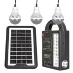 Powermaster GD-999 Güneş Panelli 3 Lambalı Powerbank Özellikli Şarjlı Solar Aydınlatma Kamp Lambası