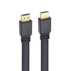 Powermaster Hk-25508 Düz Siyah 1.5 mt Flat Yassı Gold Uçlu 19 Pin Hdmı Kablo