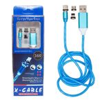 Powermaster Işıklı Üç Uçlu Telefon Şarj Kablosu
