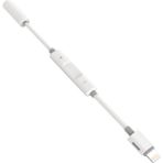 Powermaster JH-024 Lightning-3.5mm Dönüştürücü Ses Kontrollü Kablo 14CM - Beyaz