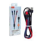 Powermaster JKX-44 Usb To Mıcro Usb Type-c Lıghtnıng 3'lü 2.4 Amper Sarj Kablosu