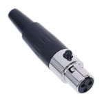 Powermaster Mini Canon Xlr 3 Pin Dişi Jack Fiş - Siyah