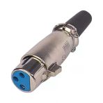 Powermaster Pm-10469 Metal Gövdeli 3 Pin Canon Xlr Dişi Jack Fiş