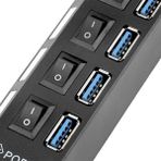 Powermaster PM-11365 30 cm 4 Port Anahtarlı 3.0 Hub Çoklayıcı USB Kablo
