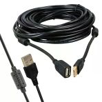 Powermaster Pm-11955 10 Metre Usb-A 2.0 Dişi Erkek Uzatma Kablosu Siyah