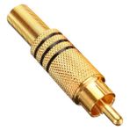 Powermaster Pm-1290 Tos Rca Fiş Metal Gold Erkek Konnektör (Siyah Kodlu)