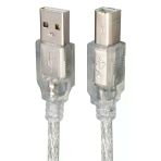 Powermaster Pm-13012 Şeffaf 1.5 Metre Usb 2.0 Yazıcı Kablosu
