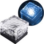 Powermaster PM-21649 Solar Ledli Mavi Tuğla Görünümlü Bahçe Dekorasyon Aydınlatma - Gün Işığı