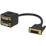 Powermaster PM-25997 24+1 DVI Erkek To 2x 24+5 DVI Dişi Çoklayıcı Kablo 32CM - Siyah