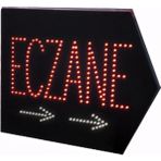 Powermaster PM-28338 Eczane Smd LED Tabelası Sağ Ok Yönlü Kırmızı-Beyaz Suya Dayanıklı 345X465MM - 345 x 465 mm