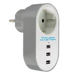 Powermaster PM-4913 10 A 2500 W 3xUSB Tekli Termal Akım Korumalı Priz