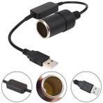 Powermaster Pm-5726 Usb 2.0 Siyah 5 Volt 2 Amper To 12 Volt 800mah Araç Çakmaklığına Çevirici