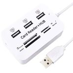 Powermaster PM-6052 3Port 2.0 Usb Çoklayıcı Hub + 4 Slot Kart Okuyucu