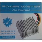 Powermaster Pm-8196 Yeni Kasa 24v Dc / 12v Dc 20 Amper Oto Konvertör