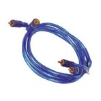 Powermaster Pm-936 2 Rca - 2 Rca Erkek 1.7 Metre Mavi Şeffaf Oto Amfi Ses Kablosu