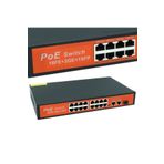 Powermaster Poe Gigabit Ethernet Switch 16 Port 3 PORT/1000 Uplink 200 Watt 16FE+2GE+1SFP