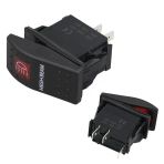 PowerMaster Projektör Sembollü Işıklı 3 Pinli On-Off 12-24V Marin Switch