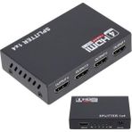 Powermaster Rose HDMI-104 1080İ-1080P 3D 1x4 Port HDMI 1.4V Dağıtıcı Splitter Çoklayıcı - elektrik aksesuar - Siyah