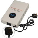 Powermaster Slım-1000 Otomatik 1000Va Kombi Voltaj Regülatörü (İngiliz Fişli Ve Evrensel Çoklu Soketli)