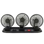 Powermaster Üç Başlıklı Araç Fanı Oto Fan Vantilatör 12 Volt Dc Usb Girişli Masaüstü 3Lü Plastik Ev-Ofis-Araç Fanı