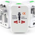 POWERMASTER Universal Çoklu Priz Çevirici Dönüştürücü Seyahat Adaptörü (150+ Ülke)