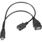 Powermaster USB Dişi Micro USB Erkek Dişi Y OTG 20 cm Kablo