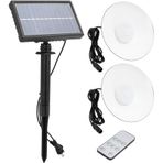 Powermaster XF-707-2 Kumandalı Solar Panelli 2 Power Ledli Çiftli Projektör Lambası