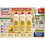 POWERMAX Sorex Bulaşık Deterjanı 750 ml x 3 Adet Toplam 2250 ml Ekonomik Set