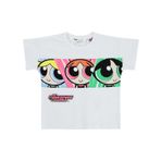 Powerpuff Girls Kız Çocuk Tişört 2-5 Yaş Beyaz