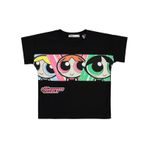 Powerpuff Girls Kız Çocuk Tişört 2-5 Yaş Siyah