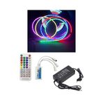 POWERR LED AYDINLATMA 10 Metre 12 Volt 6x12 mm 120 Ledli Argb Pixel Neon SP611E Bluetoothlu Sese Duyarlı Çift Çıkış Kumand