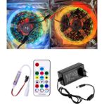 Powerr Led Aydınlatma 10 Metre 12V Iç Mekan 60 Pixel Ledli 17 Tuşlu Sese ve Müziğe Duyarlı Rf Kumandalı 5A Priz Tipi Plastik Adaptörlü Set