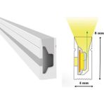 Powerr Led Aydınlatma 12 Volt 4x8 mm Günışığı 3000 K Mobilya Gömme Neon LED 50 Metre IP65