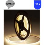 Powerr Led Aydınlatma 12 Volt 8 mm 320 Ledli Esnek Cob Şerit 4000 K Naturel Beyaz Iç Mekan 5 Metre - 4000K