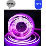 Powerr Led Aydınlatma 12 Volt 8 mm 320 Ledli Esnek Cob Şerit Mor Iç Mekan 5 Metre
