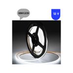 Powerr Led Aydınlatma 12 Volt 8 mm 480 Ledli Esnek Cob Şerit 6500 K Beyaz Dış Mekan IP68 5 Metre