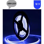Powerr Led Aydınlatma 12 Volt 8 mm 480 Ledli Esnek Cob Şerit Mavi Dış Mekan IP68 5 Metre