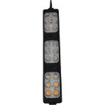 Powerr Led Aydınlatma 12 Volt 9 Watt 18 Ledli 155X26 mm Animasyonlu Kırmızı - Mavi-Amber Çakar Modül 5 Adet