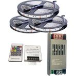 Powerr Led Aydınlatma 15 Metre 12V 60 Ledli Rgb Iç Mekan Şerit LED 16,5A Slim Trafo 36 A Rf LED Kontrol Üniteli Set