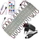 Powerr Led Aydınlatma 20 Adet 12 V 1,5 Watt Argb 5050 Pixel Cob LED Modül 17 Tuşlu Sese ve Müziğe Duyarlı Rf Kumandalı 5A Plastik Adaptörlü Set