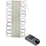 Powerr Led Aydınlatma 20 Adet 12 Volt 1.2 Watt 3 Lensli Günışığı 2835 Smd LED Modül IP65 5A Slim Trafo Set