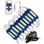 Powerr Led Aydınlatma 20 Adet 12 Volt 2 Watt Turkuaz Cob LED Modül 12A Tek Renk Rf Dimmer 2A Priz Tipi Adaptör Set