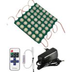 Powerr Led Aydınlatma 20 Adet 12 Volt 6 Watt 6 Lensli Yeşil 3030 Smd LED Modül 12A Tek Renk Rf Dimmer 3A Priz Tipi Adaptör Set