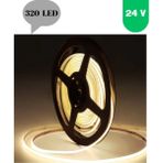 Powerr Led Aydınlatma 24 Volt 8 mm 320 Ledli Esnek Cob Şerit 4000 K Naturel Beyaz Iç Mekan 10 Metre - 4000K