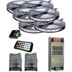 Powerr Led Aydınlatma 30 Metre 12V 60 Ledli Rgb Iç Mekan Şerit LED 30A Slim Trafo 36A 28 Tuş Rf LED Kontrol 2AD 36A Rgb Amplifier Üniteli Set