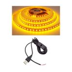 Powerr Led Aydınlatma 5 Metre 5 Volt 2835 Smd Amber Iç Mekan 60 Ledli Şerit USB Li Anahtarlı Siyah Güç Kablosu Set